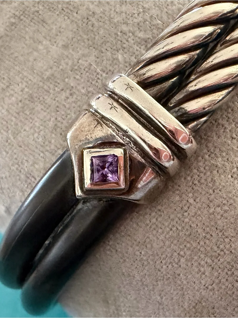8” Bracelet with natural Amethyst accents